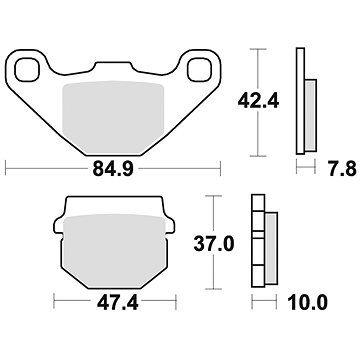 Braking brzdové destičky (semi-metalická směs SM1) (2ks) M501-119 (M501-119)