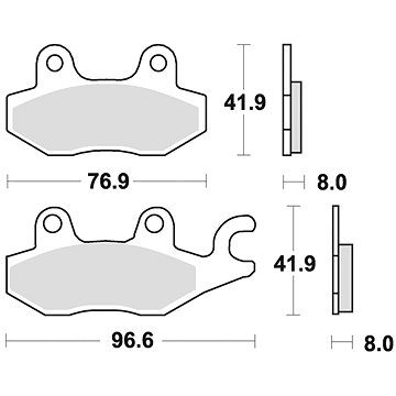 Braking brzdové destičky (semi-metalická směs SM1) (2ks) M501-130 (M501-130)