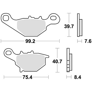 Braking brzdové destičky (semi-metalická směs SM1) (2ks) M501-150 (M501-150)