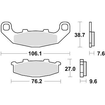 Braking brzdové destičky (semi-metalická směs SM1) (2ks) M501-123 (M501-123)