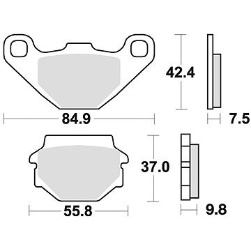 Braking brzdové destičky (semi-metalická směs SM1) (2ks) M501-106 (M501-106)