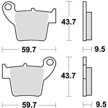 Braking brzdové destičky (semi-metalická směs SM1) (2ks) M501-176 (M501-176)