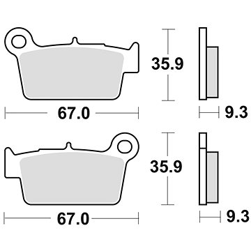 Braking brzdové destičky (semi-metalická směs SM1) (2ks) M501-179 (M501-179)