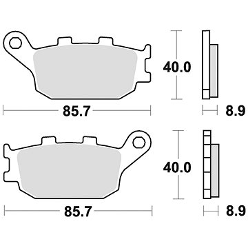 Braking brzdové destičky (semi-metalická směs SM1) (2ks) M501-135 (M501-135)