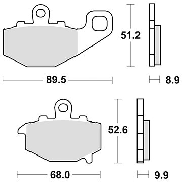 Braking brzdové destičky (semi-metalická směs SM1) (2ks) M501-145 (M501-145)