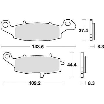 Braking brzdové destičky (semi-metalická směs SM1) (2ks) M501-148 (M501-148)