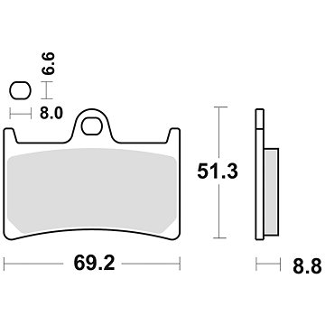 Braking brzdové destičky (semi metalická směs CM66) (2ks) M501-296 (M501-296)