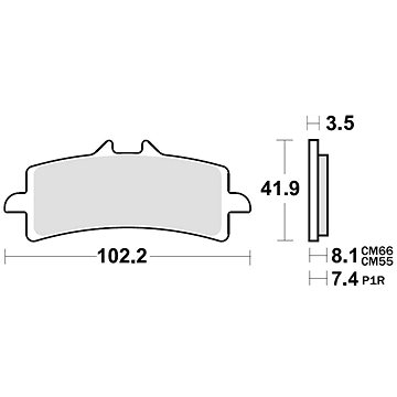 Braking brzdové destičky (semi metalická směs CM66) (2ks) M501-305 (M501-305)
