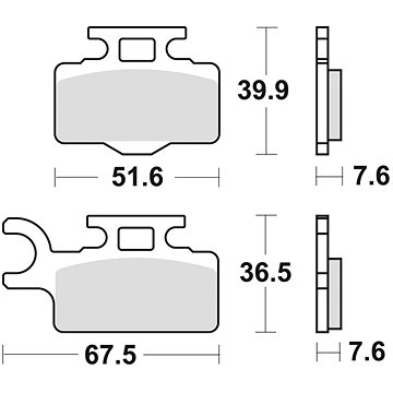 Braking brzdové destičky (sinterová směs CM44) (2ks) M501-258 (M501-258)