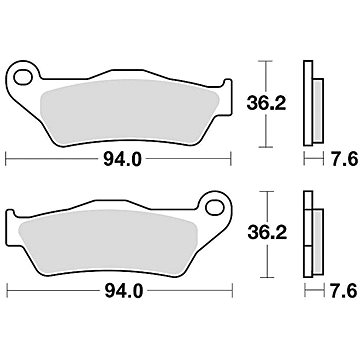 Braking brzdové destičky (sinterová směs CM55) (2ks) M501-208 (M501-208)