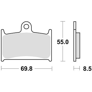 Braking brzdové destičky (sinterová směs CM55) (2ks) M501-204 (M501-204)