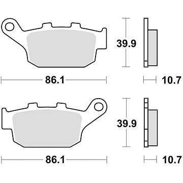 Braking brzdové destičky (sinterová směs CM56) (2ks) M501-272 (M501-272)