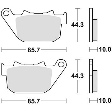 Braking brzdové destičky (sinterová směs CM88) (2ks) M501-340 (M501-340)