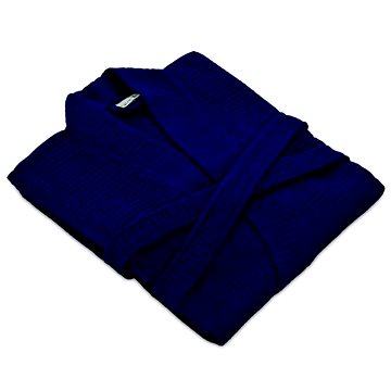 Möve Lehký bavlněný župan s waflovým vzorem, PIQUÉE, tmavě modrý, 3XL (4013165798503)