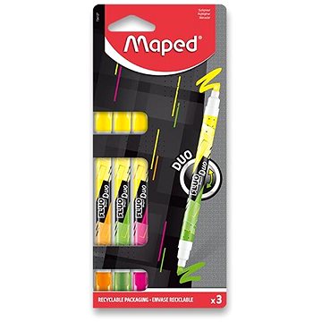 MAPED Fluo Peps Duo Neon, 3 barvy (734127)