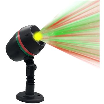 LED vánoční laser červená zelená projektor RG, iPRO, 5W, červená zelená (8595654701622)