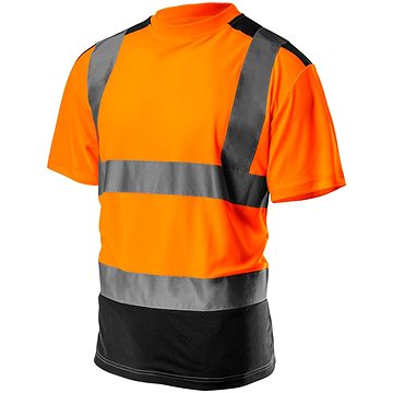 Pracovní tričko s vysokou viditelností, oranžovo-černé (5907558429459)