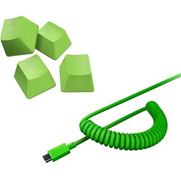 Razer PBT Keycap + Coiled Cable Upgrade Set - Green - US/UK (RC21-01490700-R3M1)