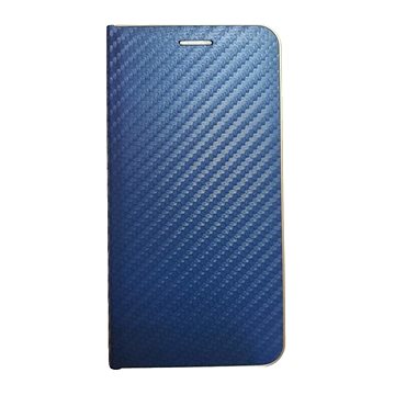 R2Invest Kožené pouzdro CARBON pro Huawei Mate 20 Lite - modré (RI0002)