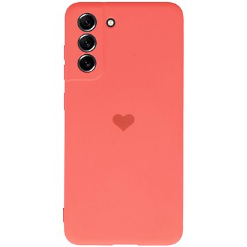 Vennus Valentýnské pouzdro Heart pro Samsung Galaxy S21 FE - korálové (TT4372)
