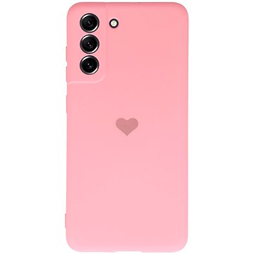 Vennus Valentýnské pouzdro Heart pro Samsung Galaxy S21 FE - růžové (TT4373)