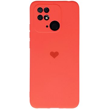 Vennus Valentýnské pouzdro Heart pro Xiaomi Redmi 10C - korálové (TT4393)