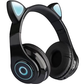 MG B39 bezdrátové sluchátka s kočičími ušima, černé (UNI03076)