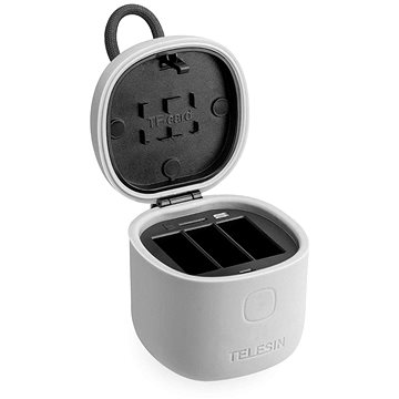 Telesin 3-slot Waterproof Box nabíječka na GoPro Hero 8 + baterie 3ks, sivá (TEL70138)