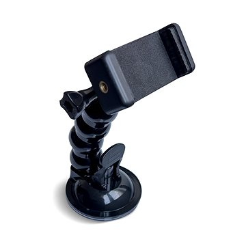 MG Suction Cup držák na sportovní kamery + adaptér na mobil, černý (HUR245965)