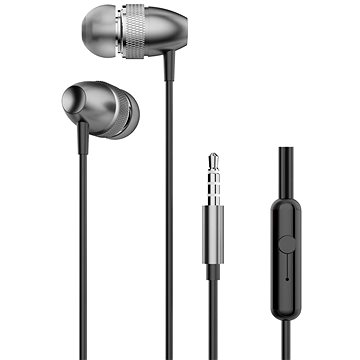 Dudao X2Pro sluchátka do uší 3,5mm mini jack, šedé (DUD18592)