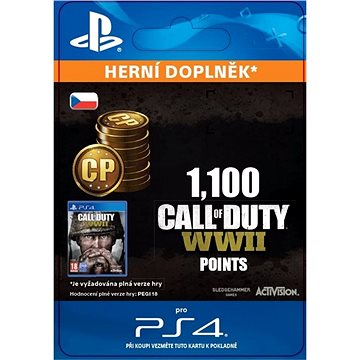 1,100 Call of Duty: WWII Points - PS4 CZ Digital