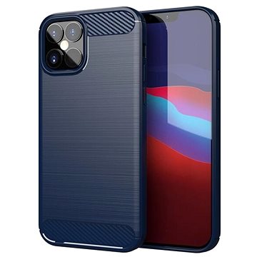 Carbon Case Flexible silikonový kryt na iPhone 12/12 Pro, modrý (HUR09144)