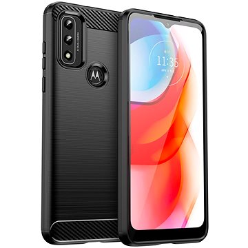 Carbon Case Flexible silikonový kryt na Motorola Moto G Play 2022, černý (HUR255148)
