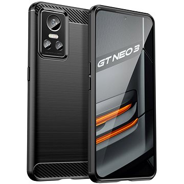 Carbon Case Flexible silikonový kryt na Realme GT Neo 3, černý (HUR255117)