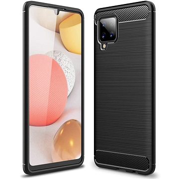 Carbon Case Flexible silikonový kryt na Samsung Galaxy A42 5G, černý (HUR16098)