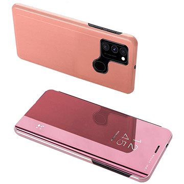 Clear View knížkové pouzdro na Samsung Galaxy A12 / M12, růžové (HUR22921)