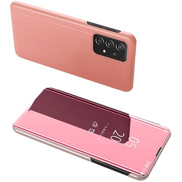 Clear View knížkové pouzdro na Samsung Galaxy A73, růžové (HUR245507)