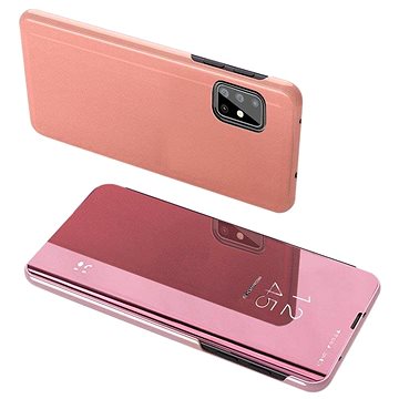 Clear View knížkové pouzdro na Samsung Galaxy M31s, ružové (HUR14629)