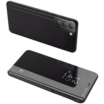 Clear View knížkové pouzdro na Samsung Galaxy S21 FE, černé (HUR36683)