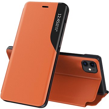 Eco Leather View knížkové pouzdro na iPhone 13 mini, oranžové (HUR31265)