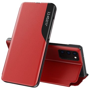 Eco Leather View knížkové pouzdro na Samsung Galaxy A12 / M12, červené (HUR23126)
