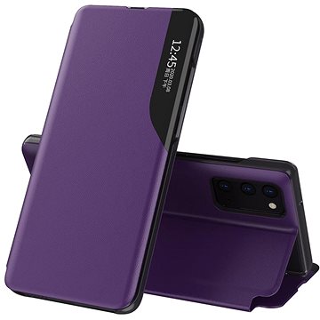 Eco Leather View knížkové pouzdro na Samsung Galaxy A72 4G, fialové (HUR26899)