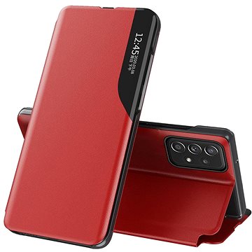 Eco Leather View knížkové pouzdro na Samsung Galaxy A73, červené (HUR245620)