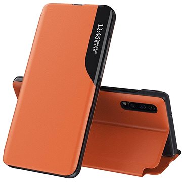 Eco Leather View knížkové pouzdro na Samsung Galaxy Note 20 Ultra, oranžové (HUR13318)