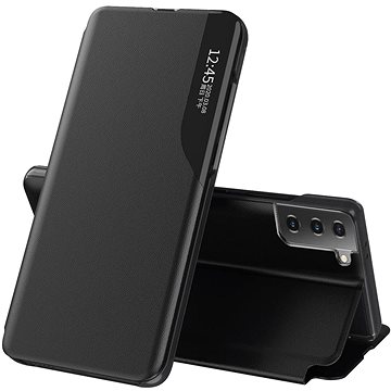 Eco Leather View knížkové pouzdro na Samsung Galaxy S21 Plus 5G, černé (HUR25052)
