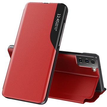 Eco Leather View knížkové pouzdro na Samsung Galaxy S21 Plus 5G, červené (HUR25113)