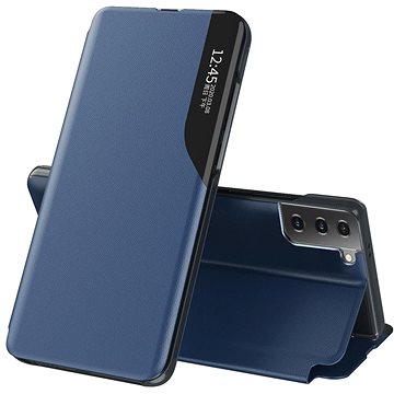 Eco Leather View knížkové pouzdro na Samsung Galaxy S21 Plus 5G, modré (HUR25069)