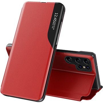 Eco Leather View knížkové pouzdro na Samsung Galaxy S22, červené (HUR41172)