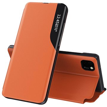 Eco Leather View knížkové pouzdro na Xiaomi Mi 10 Pro / Xiaomi Mi 10, oranžové, 16333 (HUR16333)