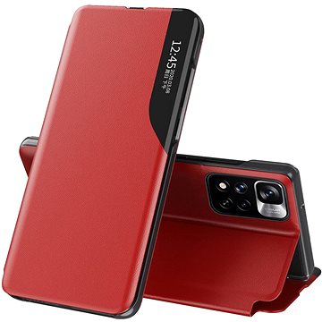 Eco Leather View knížkové pouzdro na Xiaomi Redmi Note 11 Pro 4G/5G, červené (HUR41400)